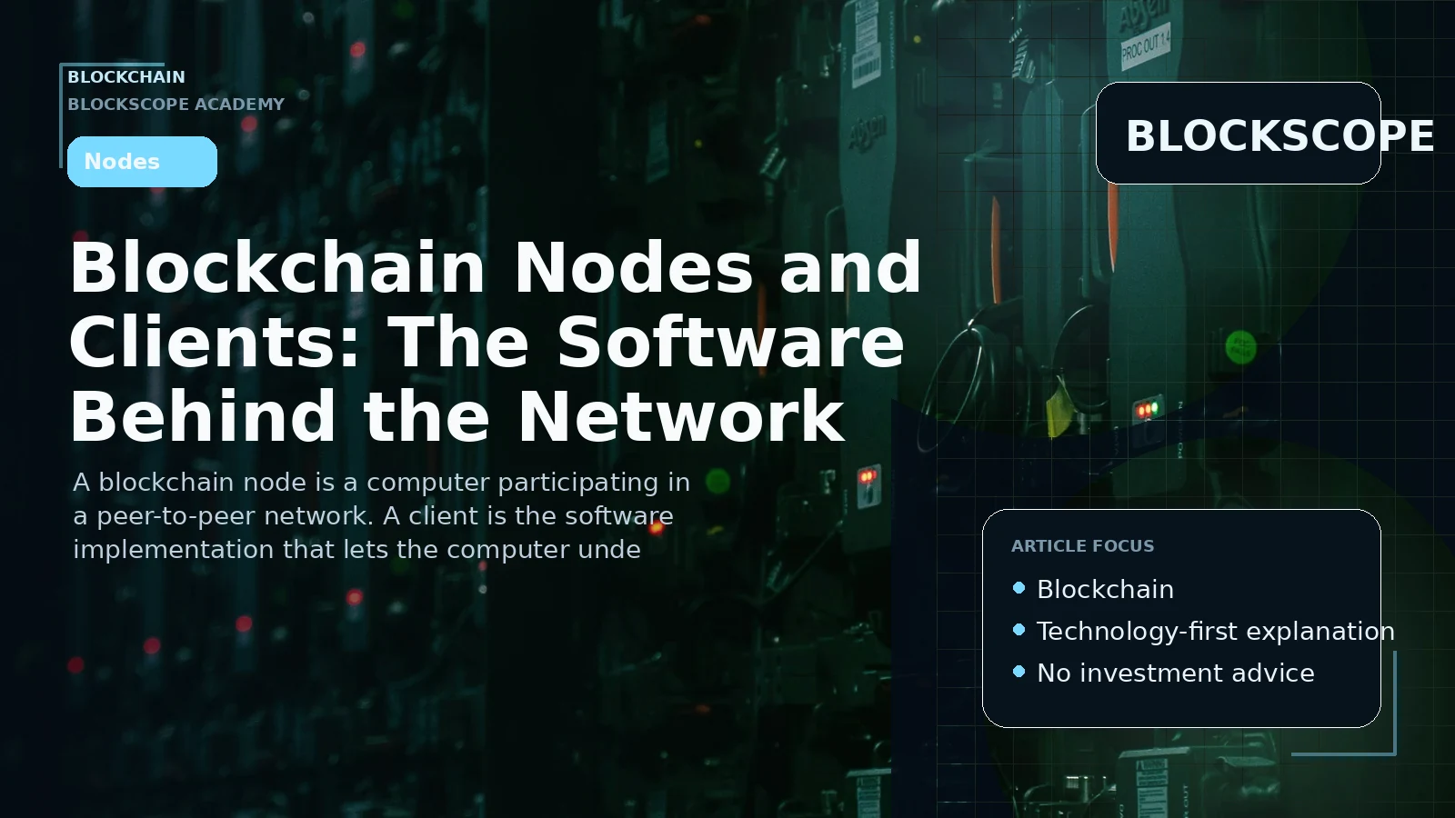 Blockchain Nodes and Clients: The Software Behind the Network